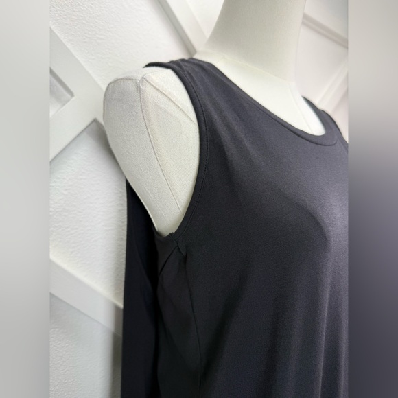 NWT Cuyana Drape-Back Midi Dress Black Pima Cotton Size Medium - Picture 4 of 15